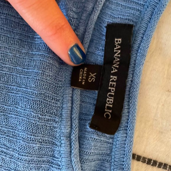 Banana Republic Linen Blend Sweater Amalfi Blue Sz. XS - Picture 2 of 2